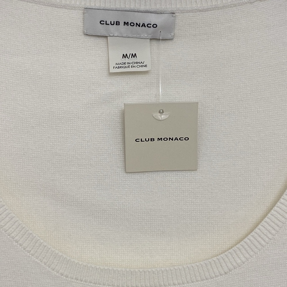 Club Monaco Ludvig Chandails Cream Sweater Top Size M - Picture 2 of 6